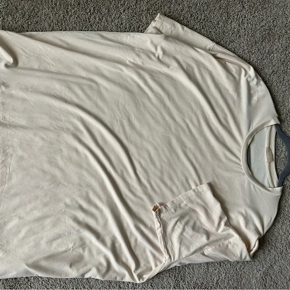 Nuuds Oversized Split Hem Tee in Bone XL - Picture 1 of 7